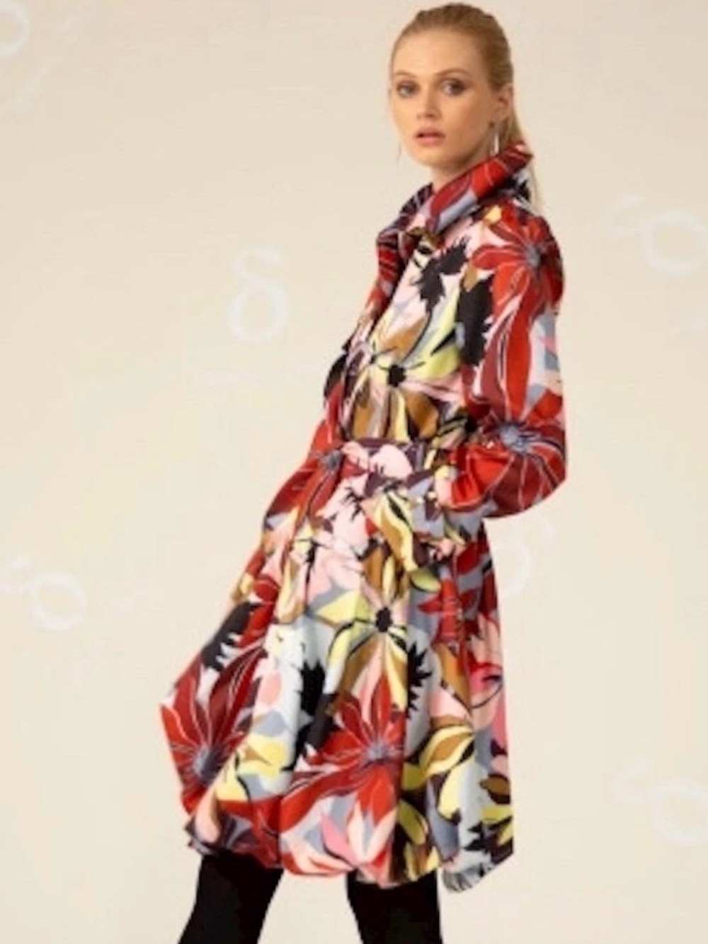 SAMUEL DONG-NWT XL Vibrant Floral Bubble Jacket/Dress in Multicolor.